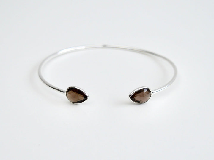 Delicate Drops: Rauchquarz Armspange | vergoldet, rosévergoldet, silber