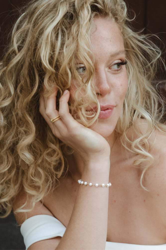 Natural Pearls: Edles Perlenarmband | vergoldet, silber