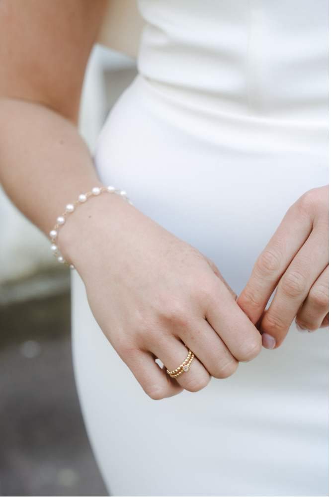 Dotted Collection: Zarter Mondstein Ring | vergoldet, rosévergoldet, silber