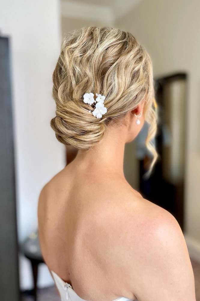 Fleurs Blanches: Haarnadel Set mit echten Perlen | Farbe gold oder silber