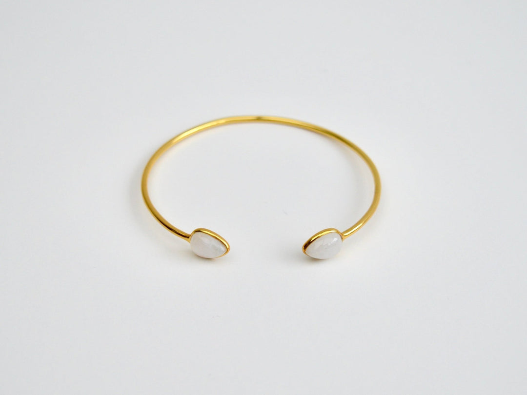 Gem Drops: Mondstein Armspange | vergoldet, rosévergoldet, silber