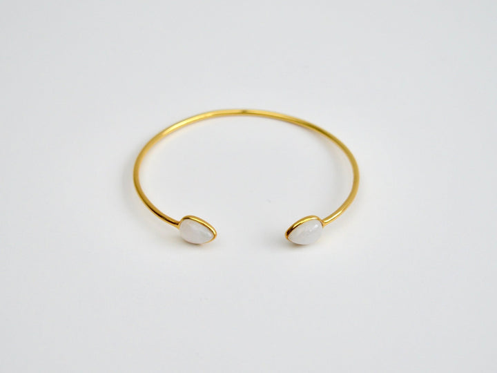 Gem Drops: Mondstein Armspange | vergoldet, rosévergoldet, silber