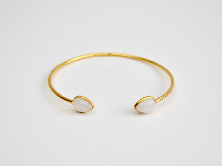 Gem Drops: Mondstein Armspange | vergoldet, rosévergoldet, silber