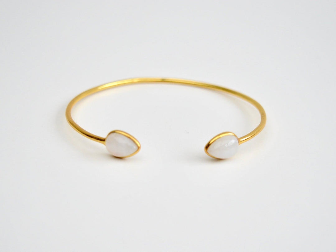 Gem Drops: Mondstein Armspange | vergoldet, rosévergoldet, silber