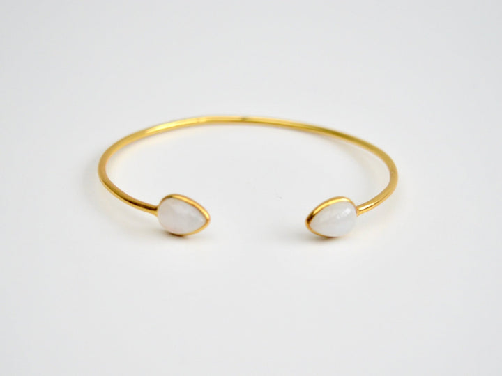 Gem Drops: Mondstein Armspange | vergoldet, rosévergoldet, silber