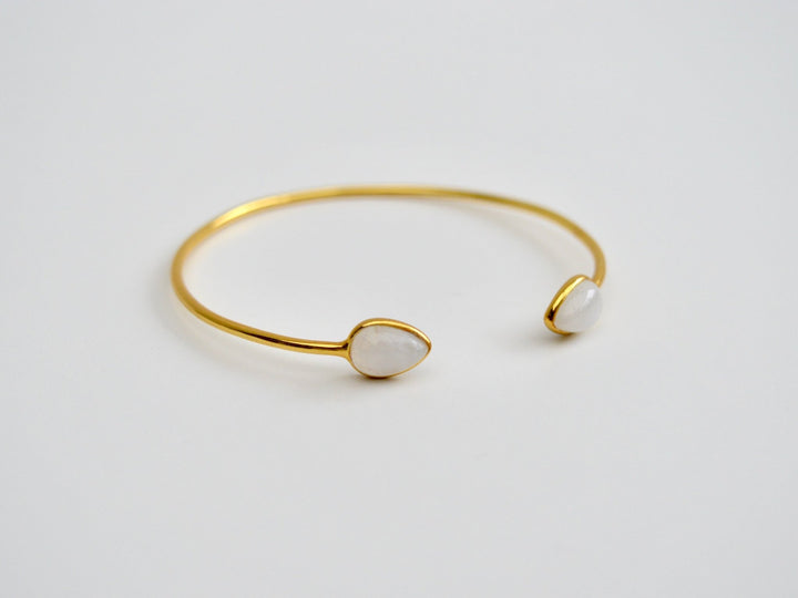 Gem Drops: Mondstein Armspange | vergoldet, rosévergoldet, silber