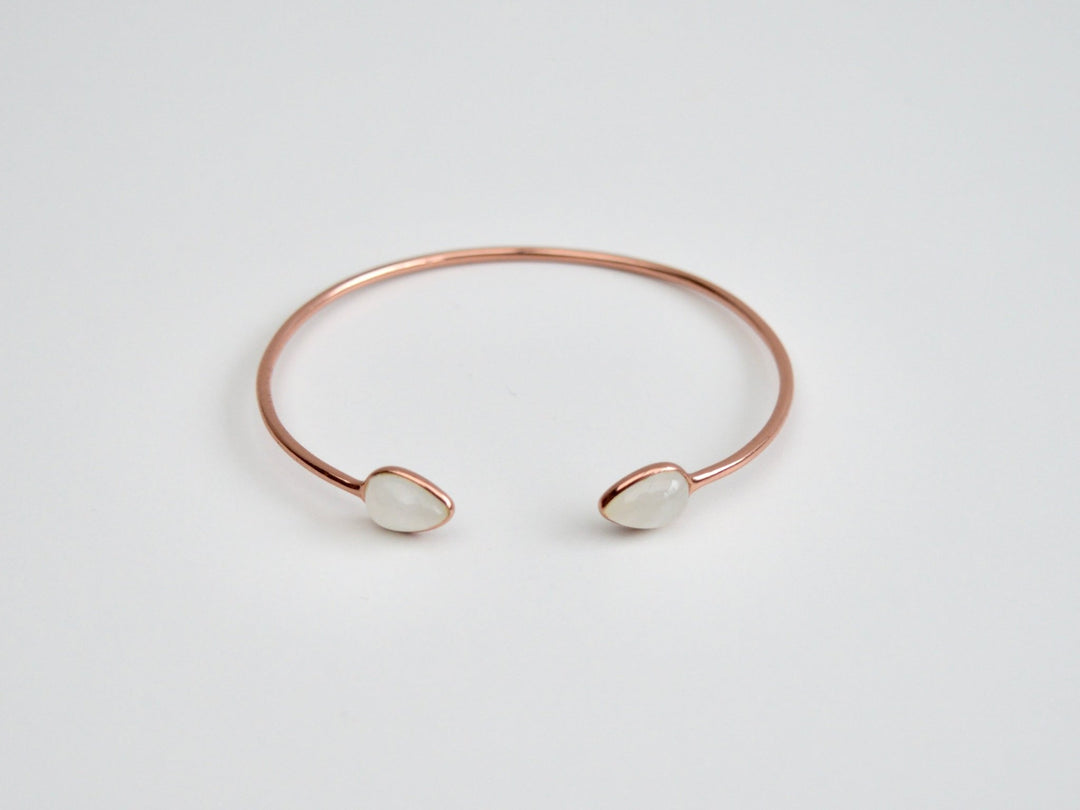 Gem Drops: Mondstein Armspange | vergoldet, rosévergoldet, silber