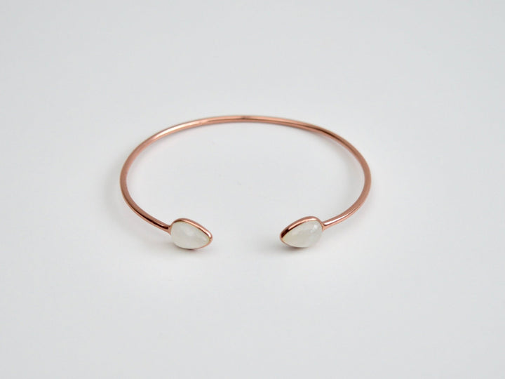 Gem Drops: Mondstein Armspange | vergoldet, rosévergoldet, silber