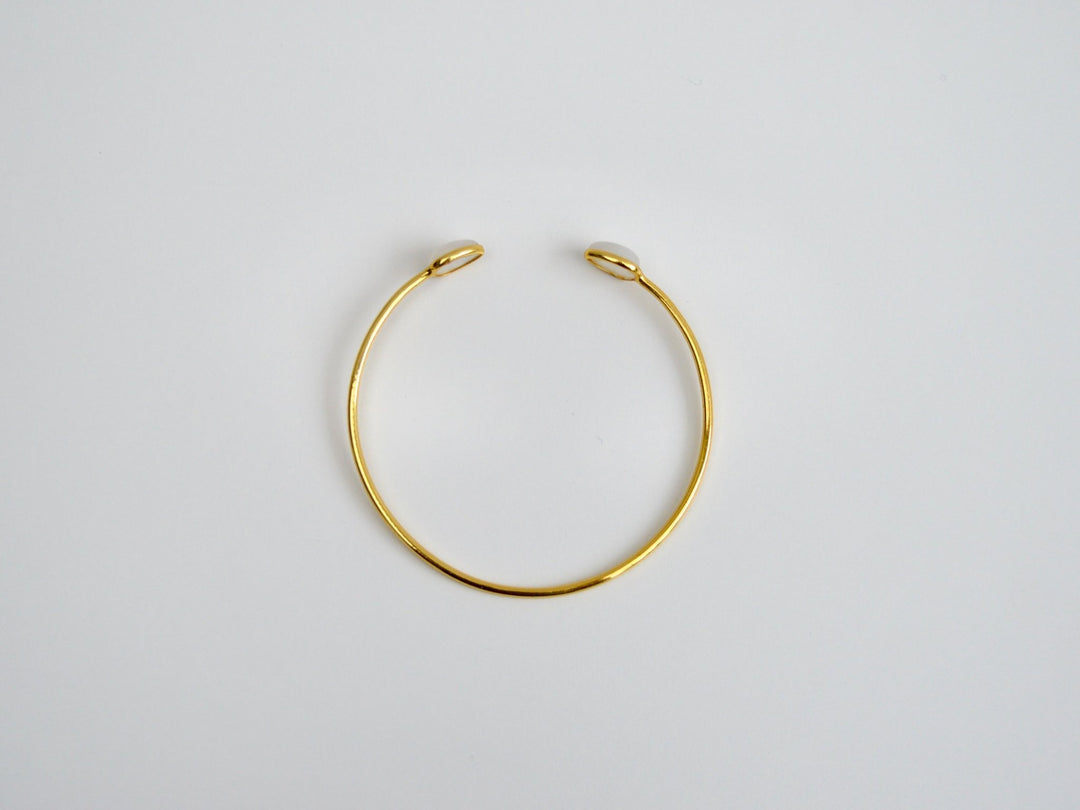 Gem Drops: Mondstein Armspange | vergoldet, rosévergoldet, silber