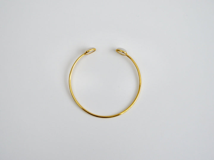 Gem Drops: Mondstein Armspange | vergoldet, rosévergoldet, silber