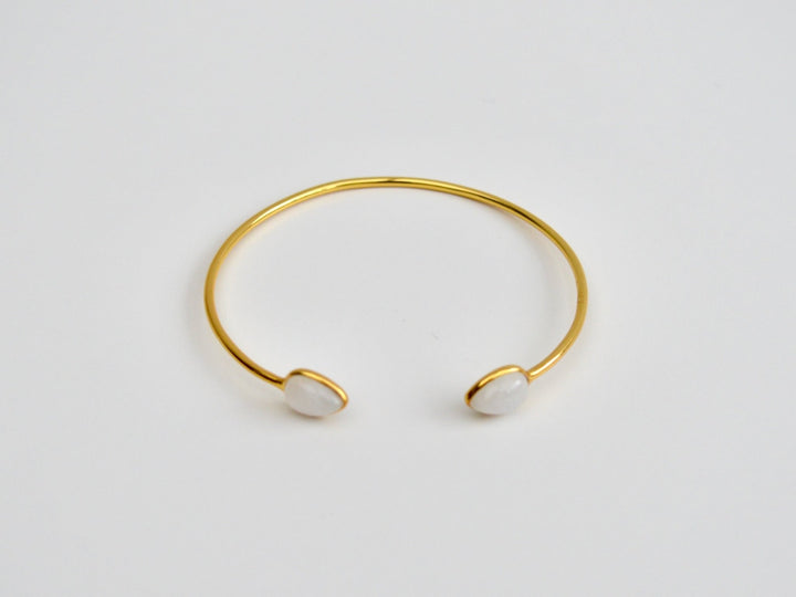 Gem Drops: Mondstein Armspange | vergoldet, rosévergoldet, silber
