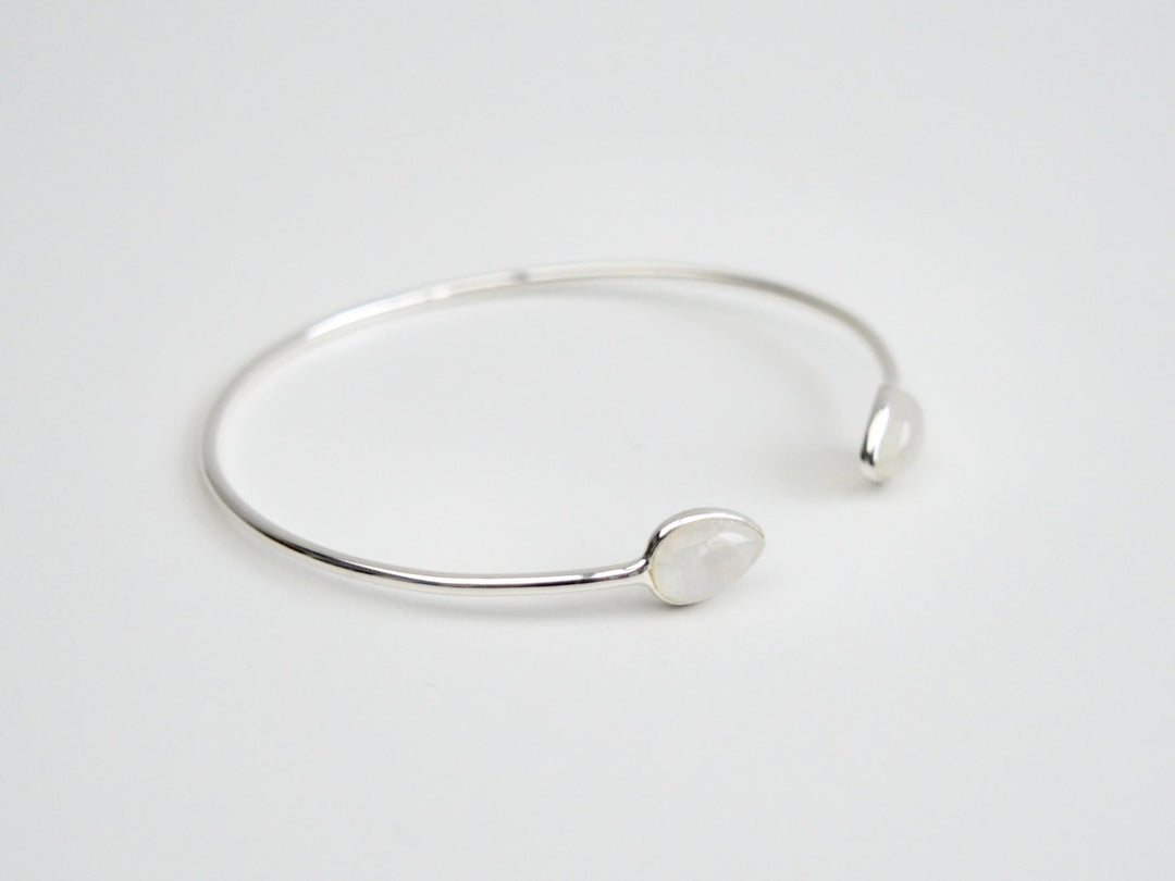 Gem Drops: Mondstein Armspange | vergoldet, rosévergoldet, silber