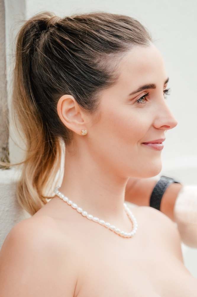Pearl Collection: Kurze Perlenkette Choker | vergoldet