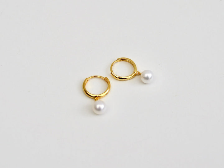 Pearls: Hoops mit runden 6mm AAA Süßwasserperlen | vergoldet, silber