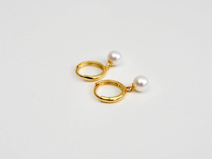 Pearls: Hoops mit runden 6mm AAA Süßwasserperlen | vergoldet, silber