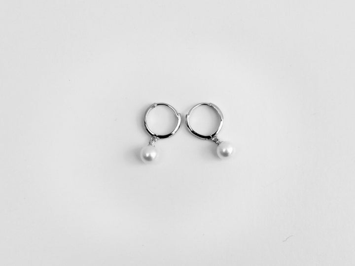 Pearls: Hoops mit runden 6mm AAA Süßwasserperlen | vergoldet, silber