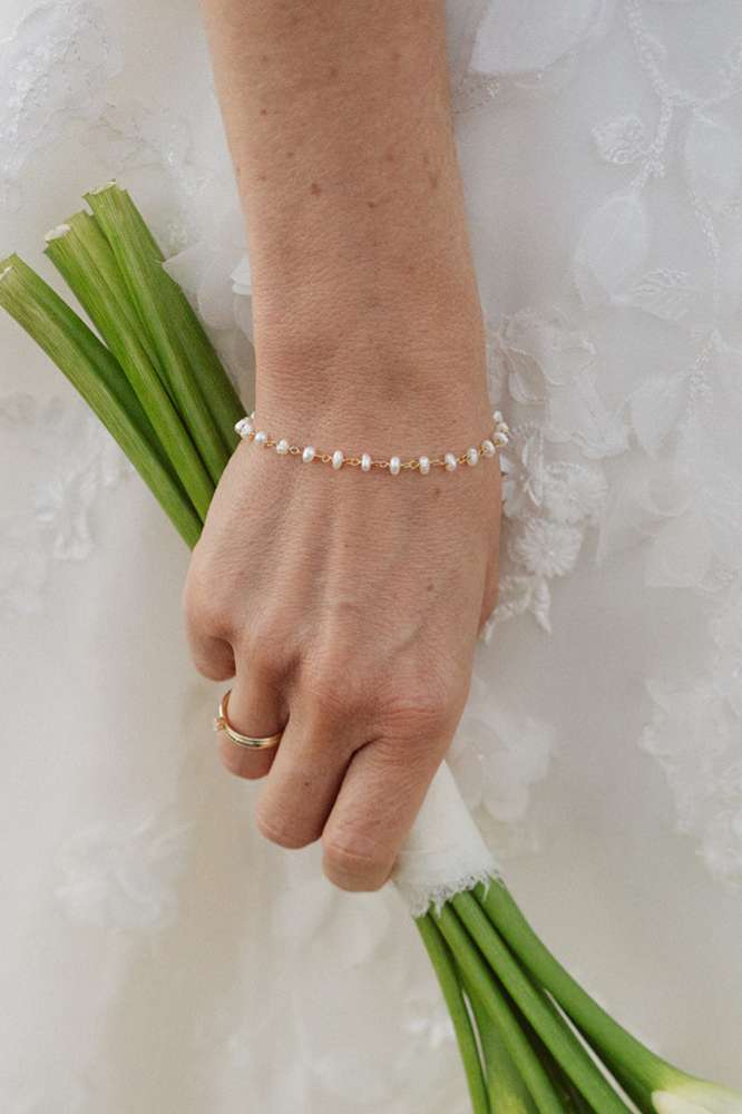Pearls: Zartes Perlenarmband | vergoldet, rosévergoldet, silber