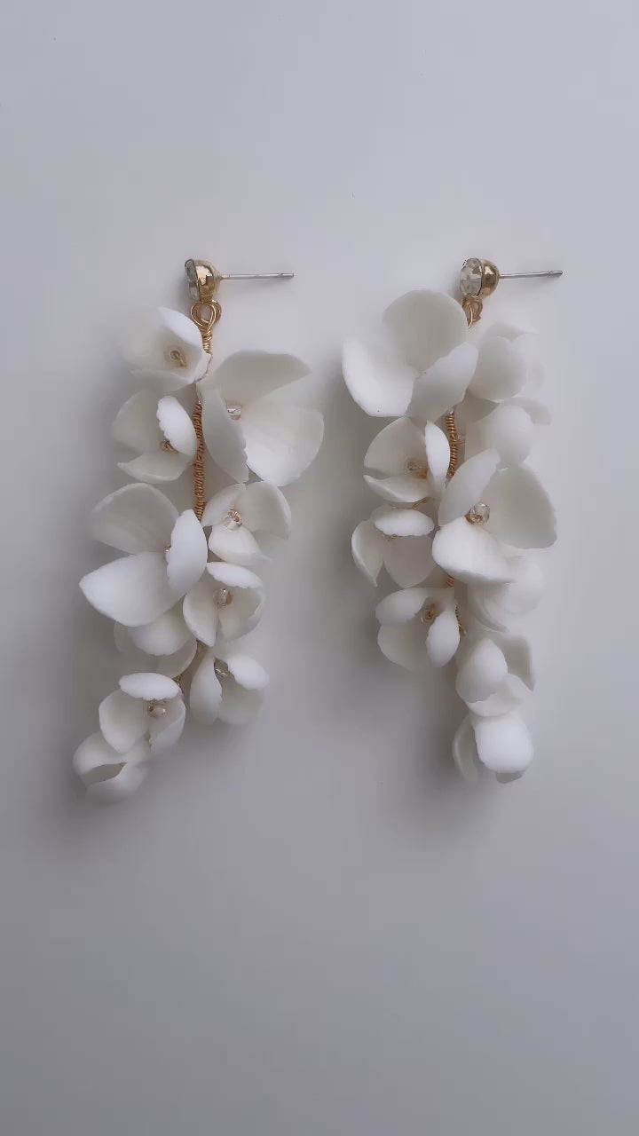 White Flowers: Ohrringe Florence | Farbe gold oder silber