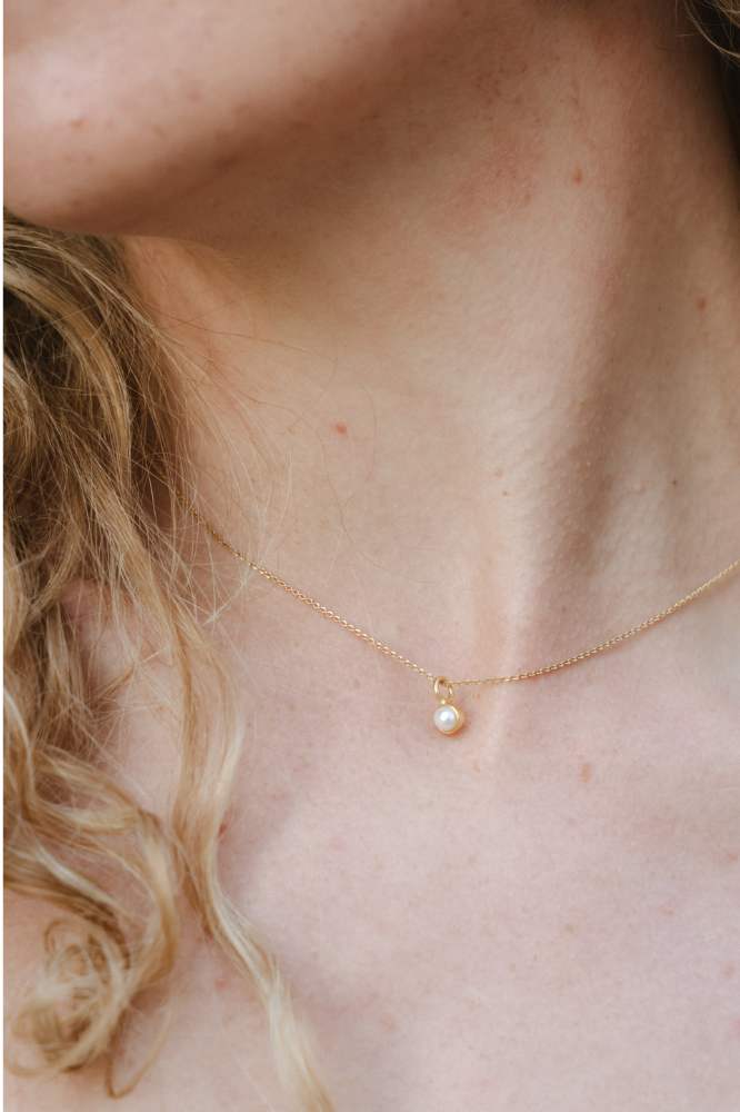 Tiny Gems: Mondstein Kette | vergoldet, rosévergoldet, silber