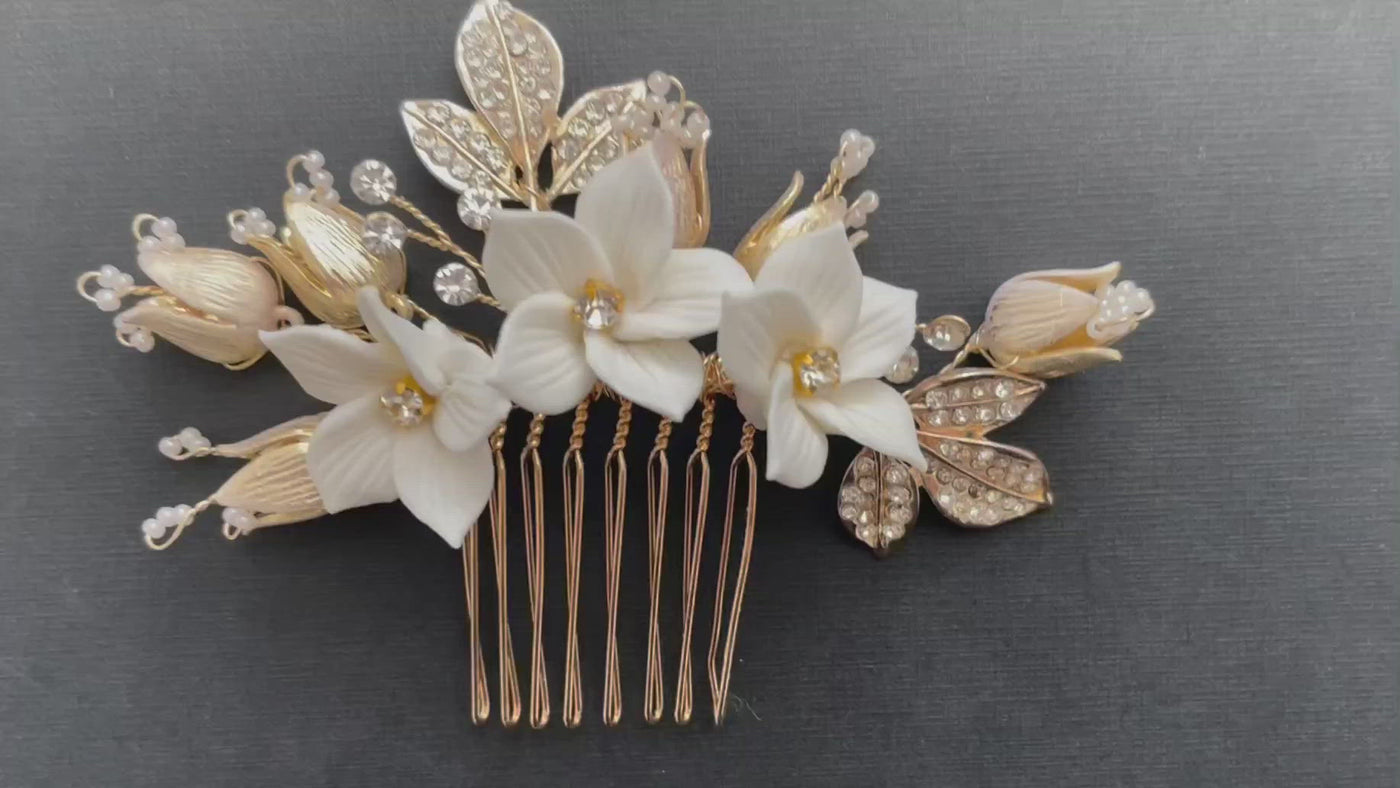Fine Art Collection: Haarkamm Manon | Farbe gold