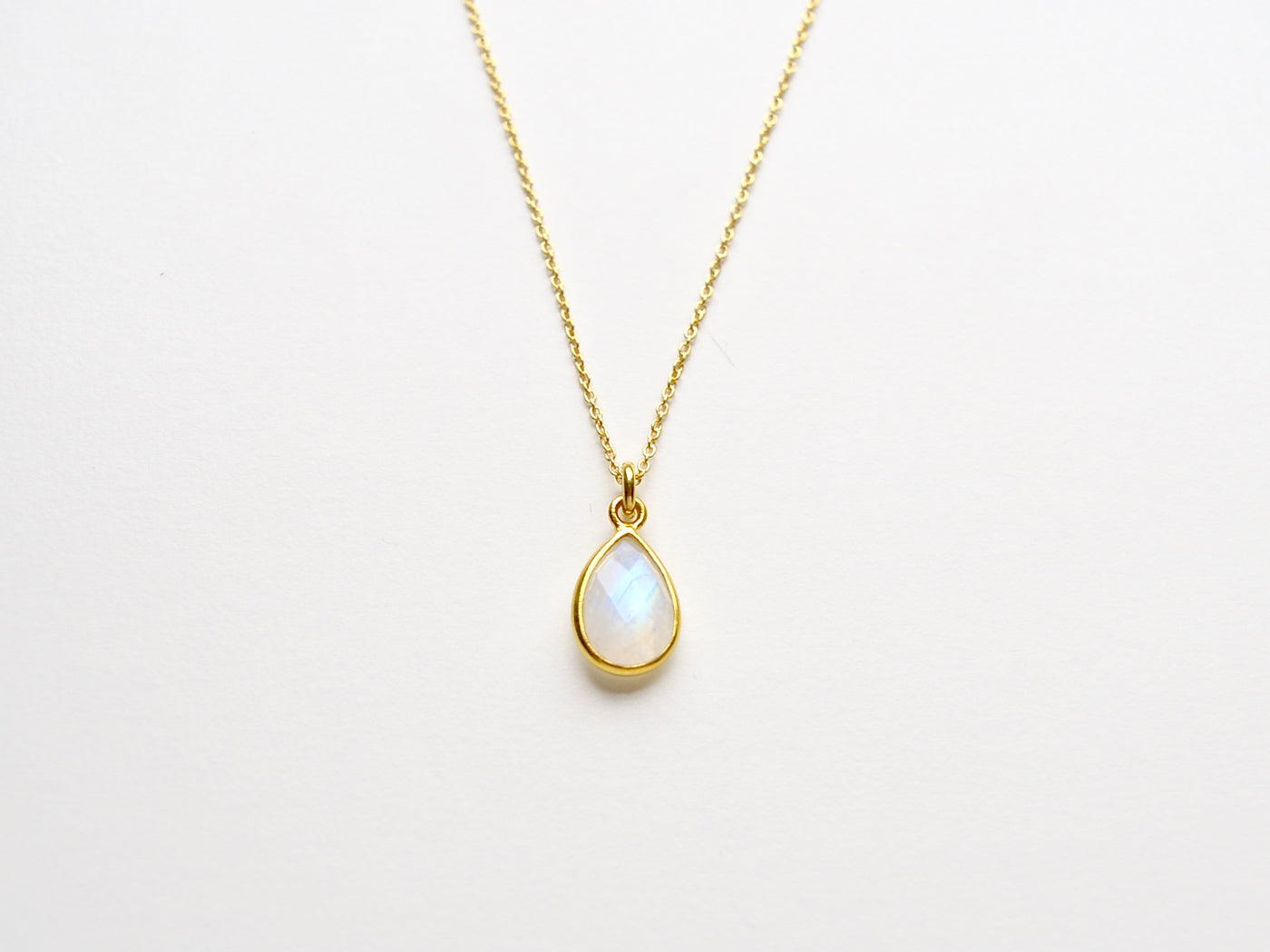 Delicate Drops: Mondstein Kette | vergoldet, rosévergoldet, silber