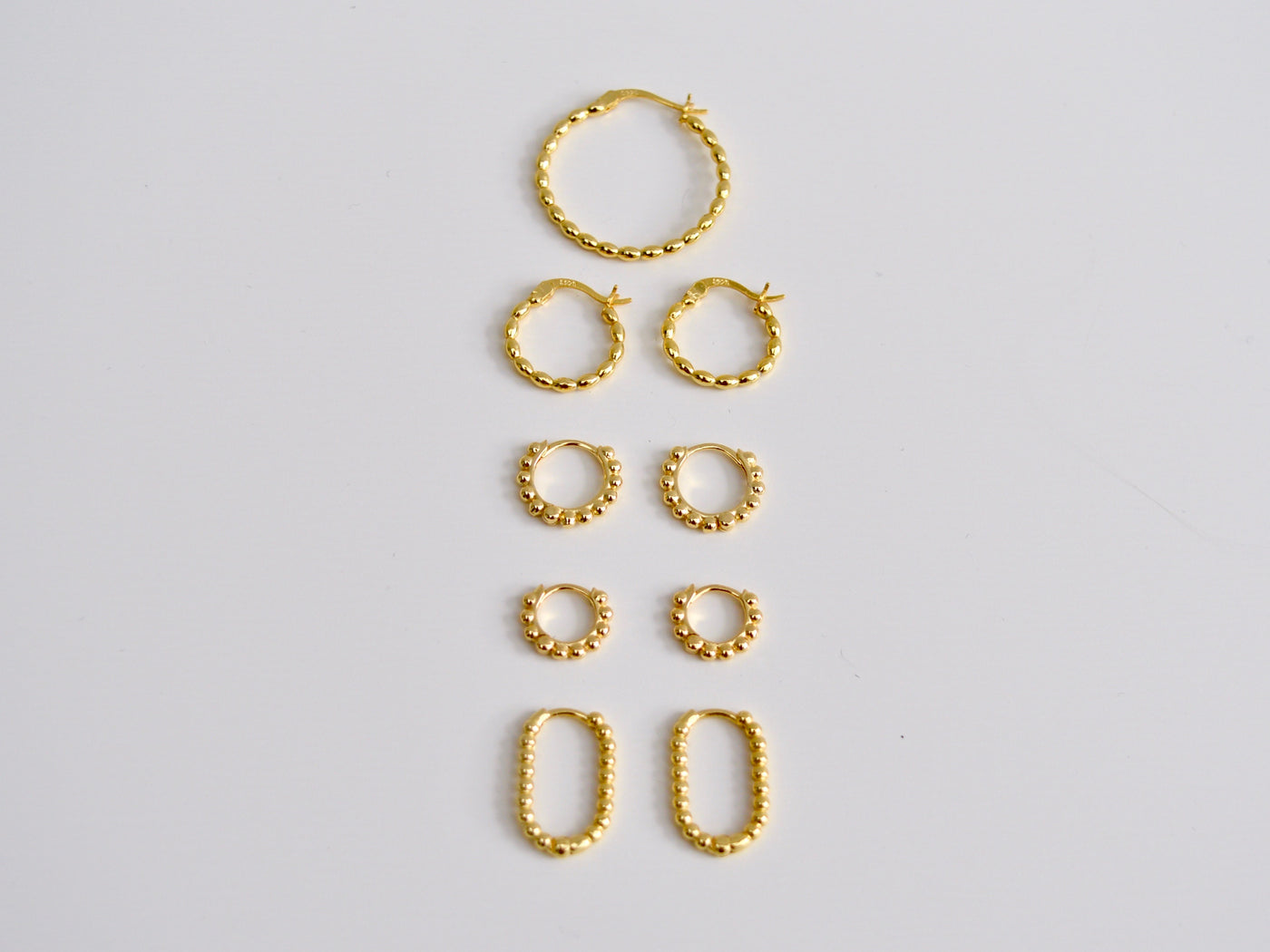 Dotted Collection: Creolen Oval Hoops | vergoldet, silber