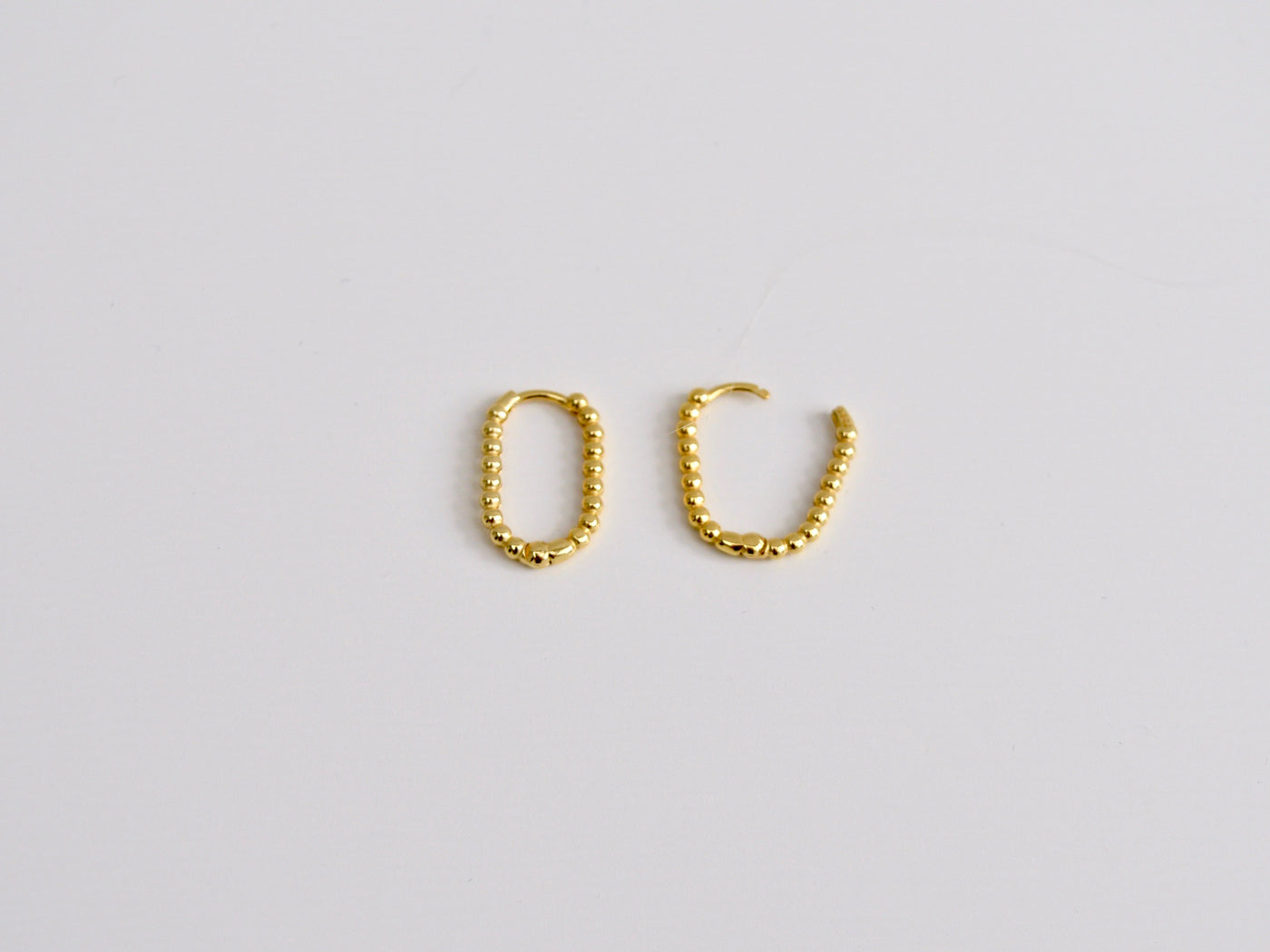 Dotted Collection: Creolen Oval Hoops | vergoldet, silber