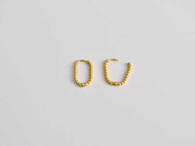 Dotted Collection: Creolen Oval Hoops | vergoldet, silber