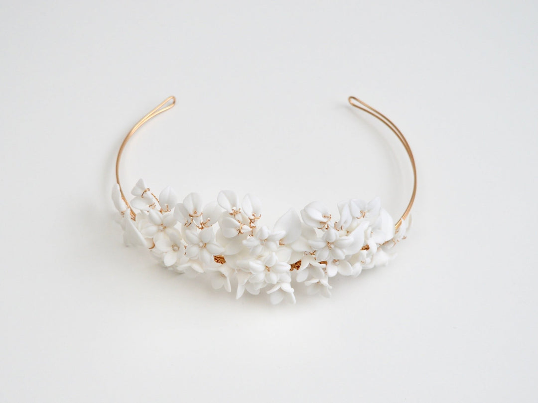 All White: Bridal Crown Cosméa | Farbe gold, silber