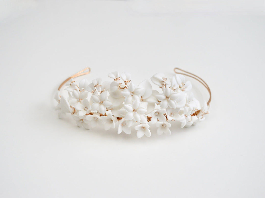 All White: Bridal Crown Cosméa | Farbe gold, silber