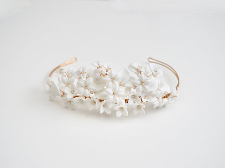 All White: Bridal Crown Cosméa | Farbe gold, silber