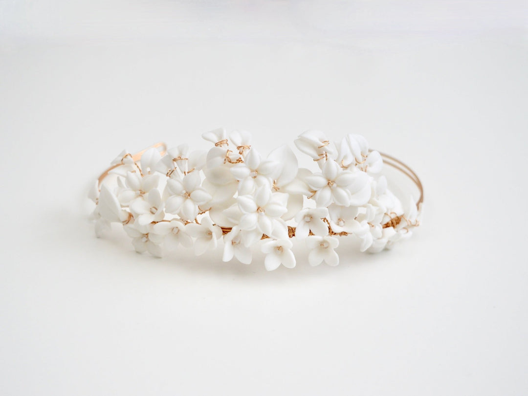 All White: Bridal Crown Cosméa | Farbe gold, silber