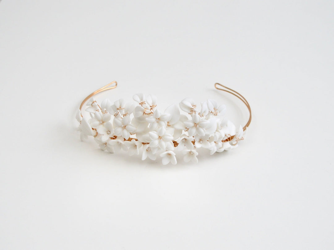 All White: Bridal Crown Cosméa | Farbe gold, silber