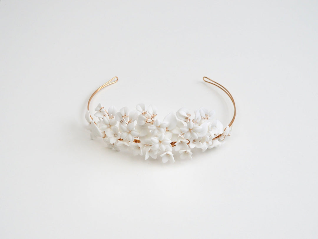 All White: Bridal Crown Cosméa | Farbe gold, silber