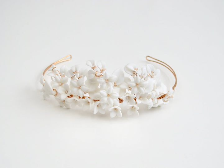 All White: Bridal Crown Cosméa | Farbe gold, silber