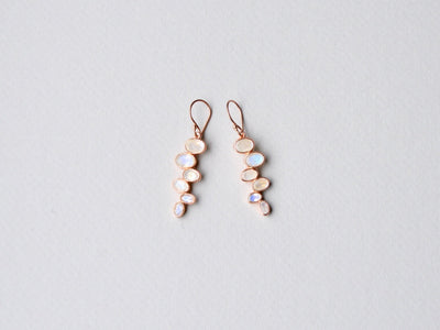 Amber: Mondstein Ohrhänger | vergoldet, rosévergoldet, silber - Mia&Martha by Katja Schmalen
