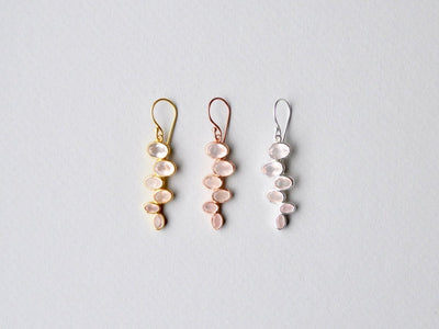 Amber: Rosenquarz Ohrhänger | vergoldet, rosévergoldet, silber - Mia&Martha by Katja Schmalen
