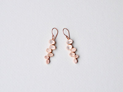 Amber: Rosenquarz Ohrhänger | vergoldet, rosévergoldet, silber - Mia&Martha by Katja Schmalen