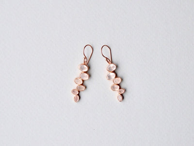 Amber: Rosenquarz Ohrhänger | vergoldet, rosévergoldet, silber - Mia&Martha by Katja Schmalen