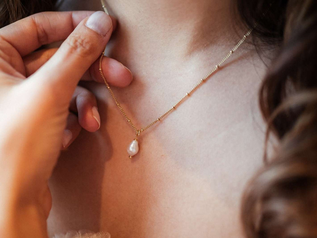 Baroque Pearls: Satellite Kette mit Perle | vergoldet, rosévergoldet, silber