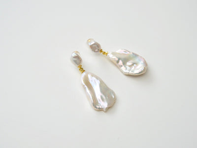 Baroque Pearls: Statement Ohrstecker mit Süßwasserperlen | vergoldet
