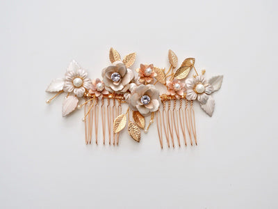 Blush & Nude: Doppel - Haarkamm Henriette | Farbe gold