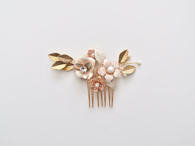 Blush & Nude: Kleiner Haarkamm Henriette | Farbe gold