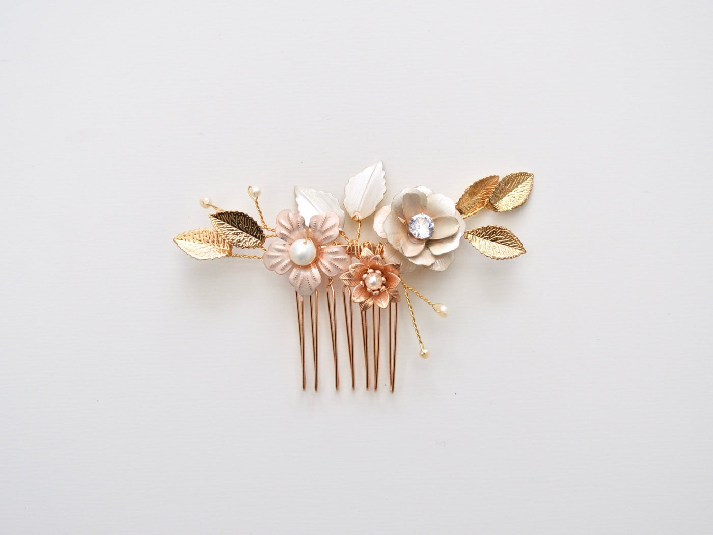 Blush & Nude: Kleiner Haarkamm Henriette | Farbe gold