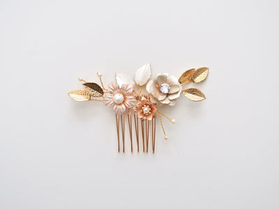 Blush & Nude: Kleiner Haarkamm Henriette | Farbe gold