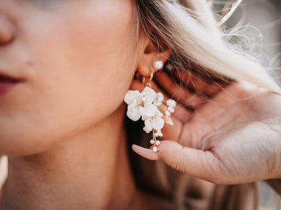 Bouquet: Ohrringe mit Süßwasserperlen | Farbe gold oder silber