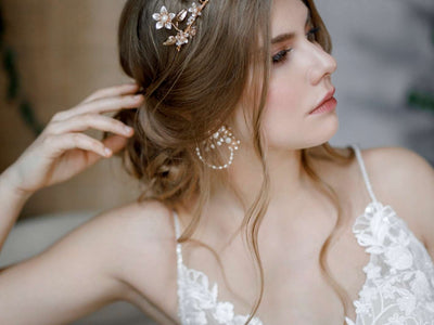 Bridal Glam Collection: Ohrringe Fleur | Farben rosé & gold