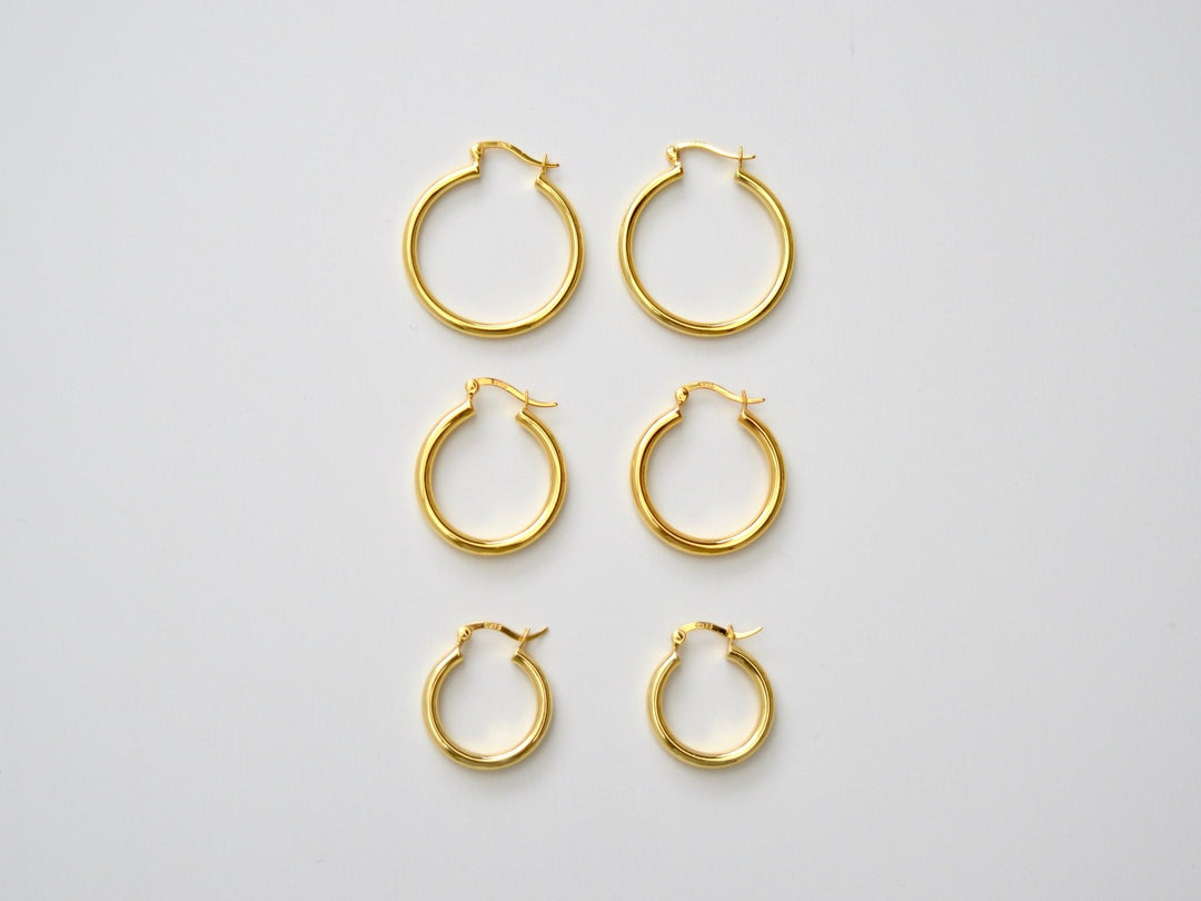 Chunky Hoops: Statement Creolen in 3 Größen | vergoldet