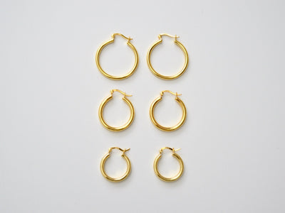 Chunky Hoops: Statement Creolen in 3 Größen | vergoldet