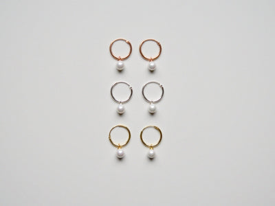 Classics: Zarte Perlen Creolen | vergoldet, rosévergoldet, silber - Mia&Martha by Katja Schmalen